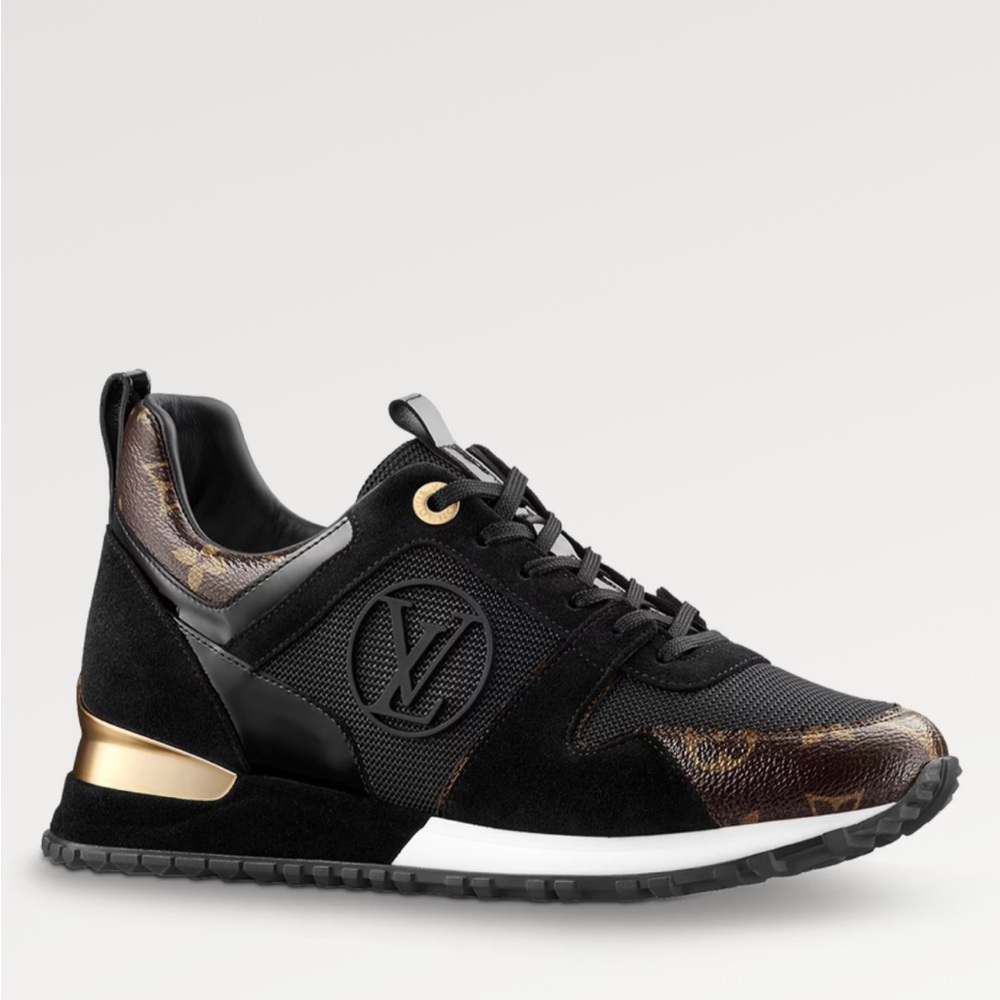 Louis Vuitton Black & Monogram Run Away Trainer Sneaker